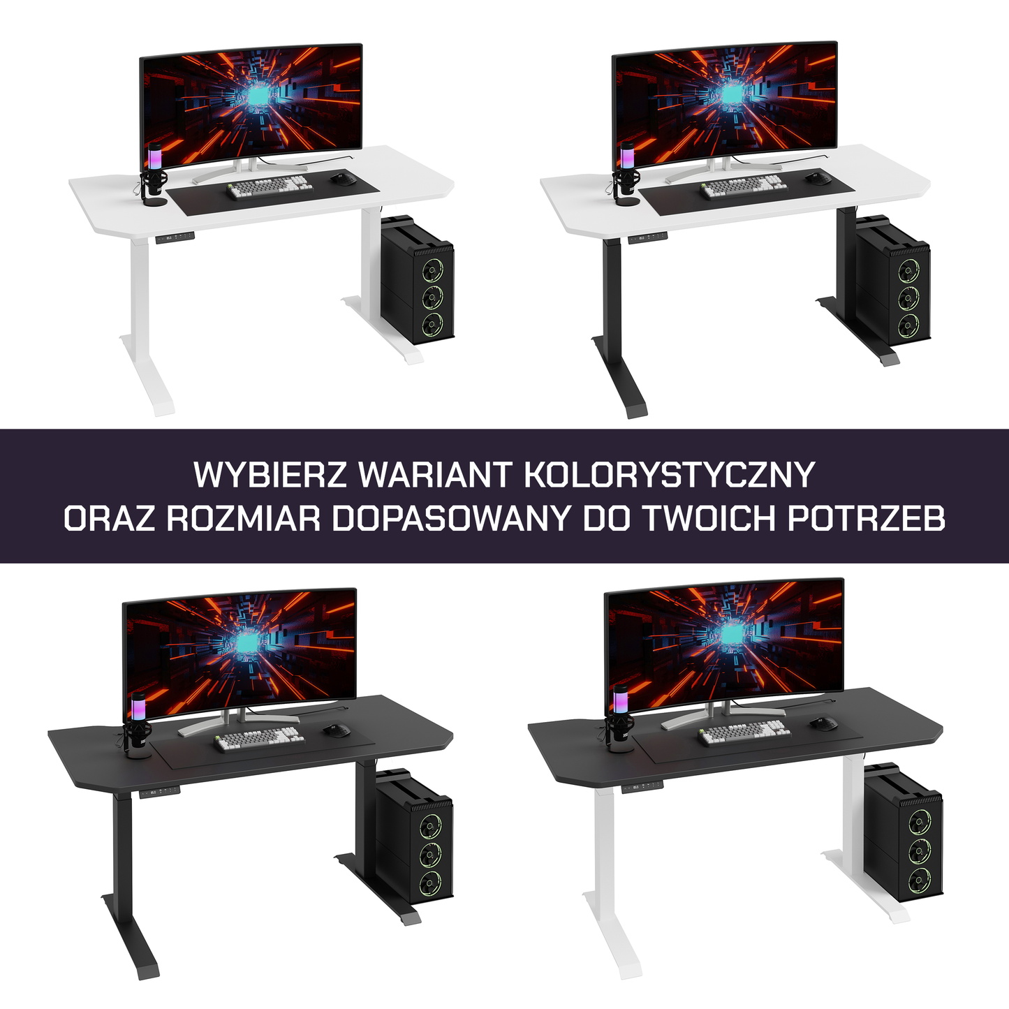 Biurko z regulacją wysokości - HYPERNOVA PRO+