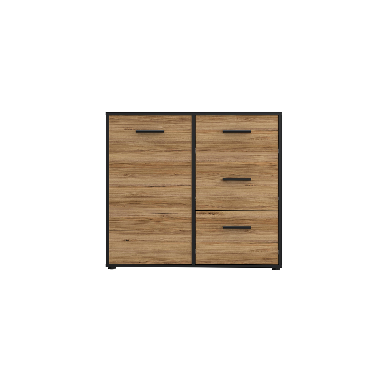 Komoda ANTARES221 w kolorach drewna i czerni
