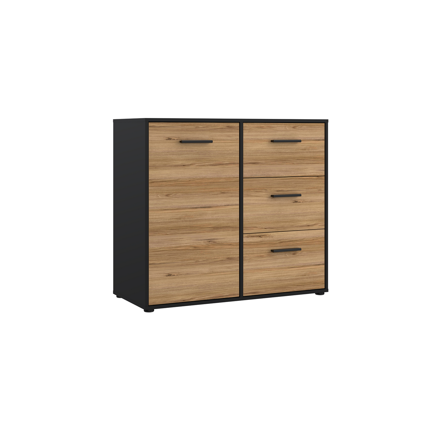Komoda ANTARES221 w kolorach drewna i czerni