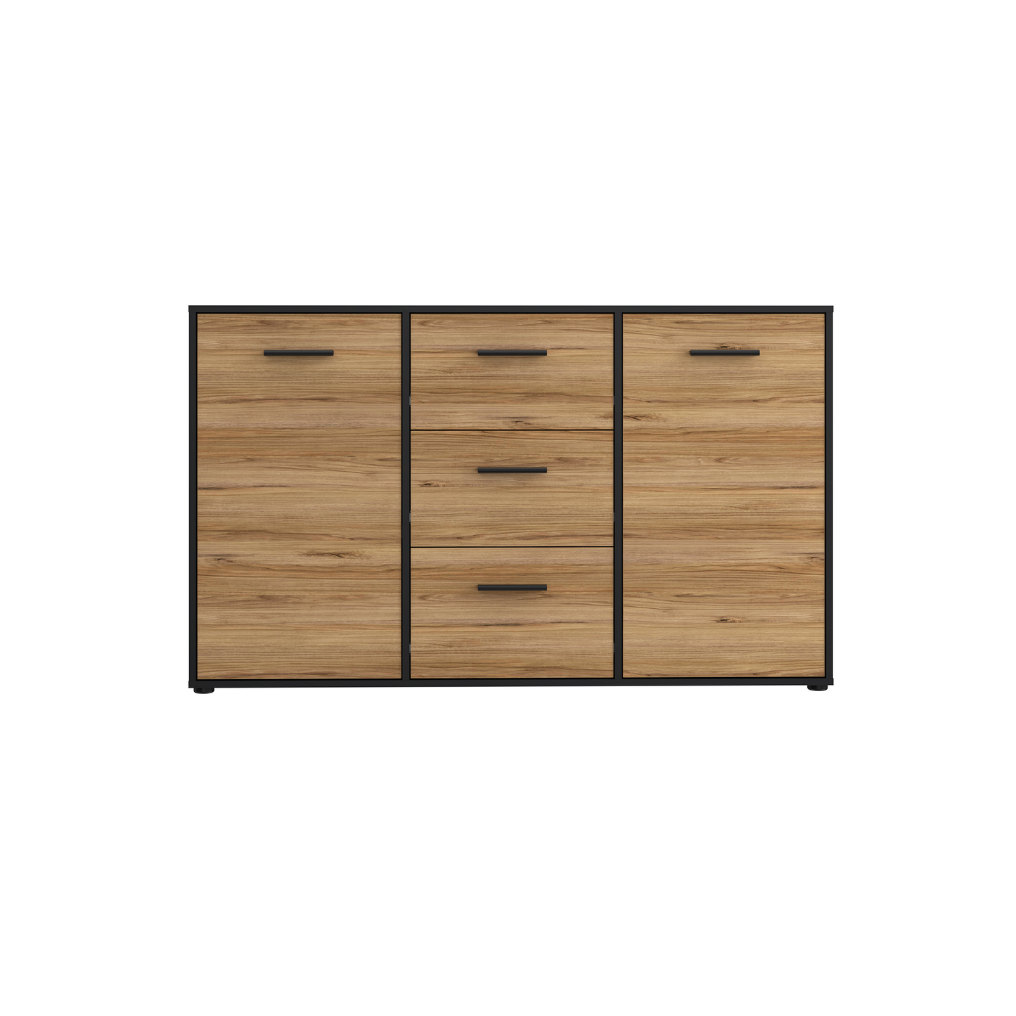 Komoda ANTARES231 w kolorach drewna i czerni