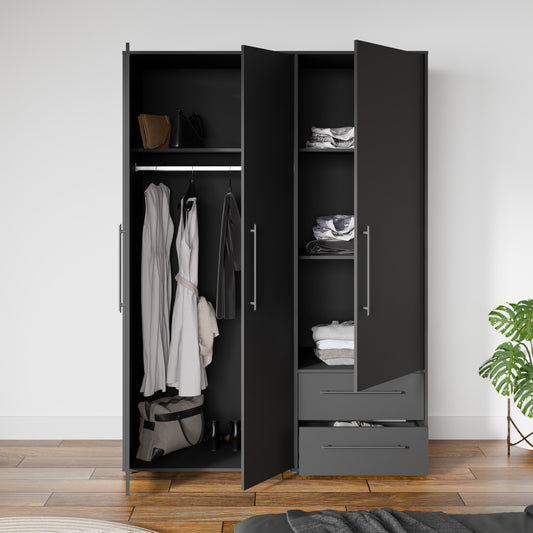 Szafa ubraniowa MOQKI833 - czarna