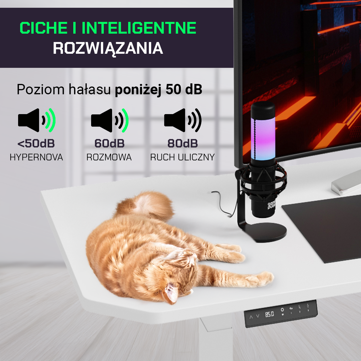 Biurko z regulacją wysokości - HYPERNOVA PRO+