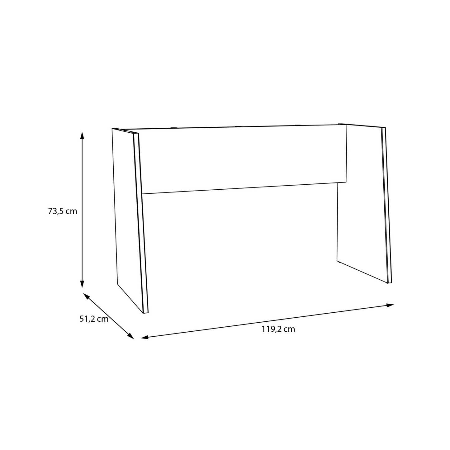 Małe biurko HYPERNOVA BASE120 - 120 cm