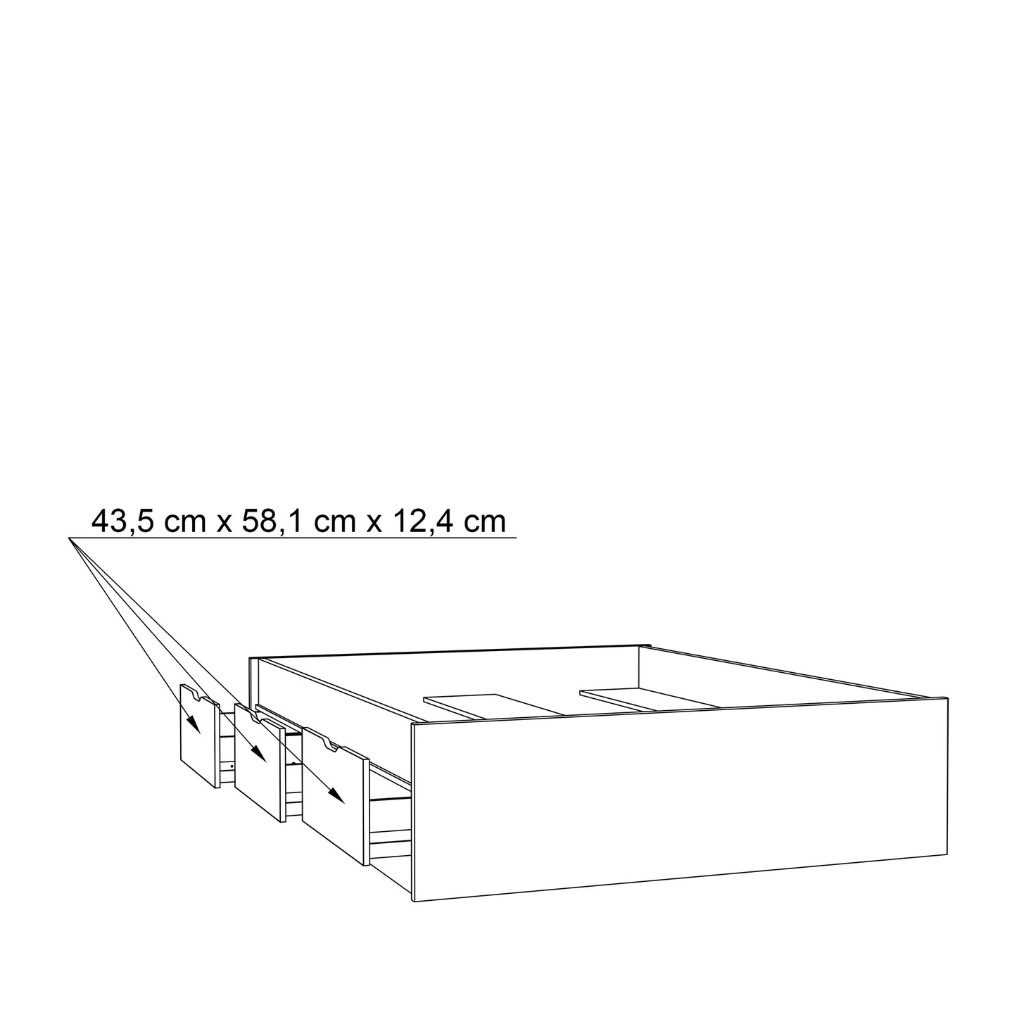Łóżko młodzieżowe CEPHEI w kolorze dębu i bieli