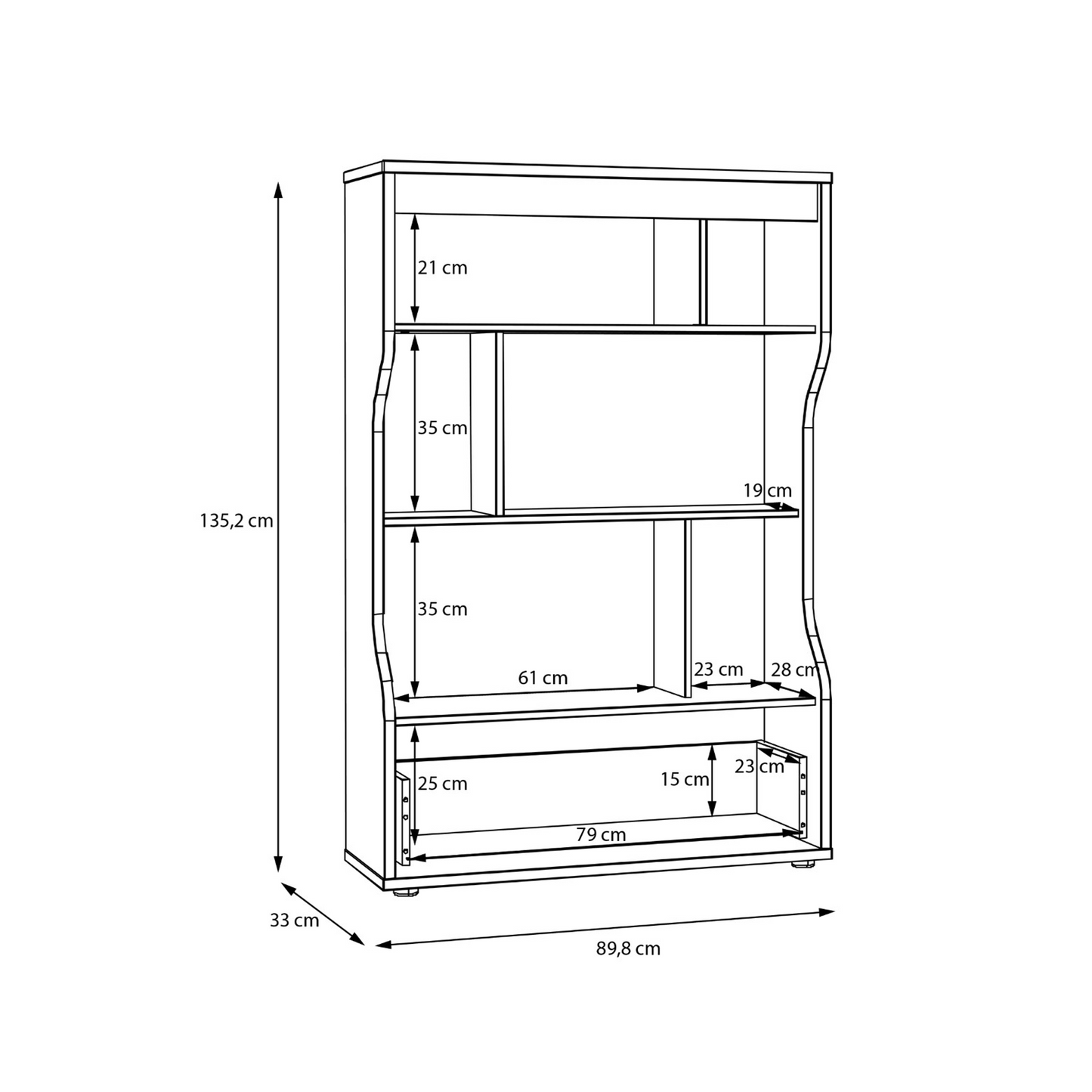 Regał młodzieżowy LED RGB z szufladą HYPERNOVA311 - czarny