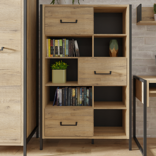 Regał w kolorze drewna ZEMYA424