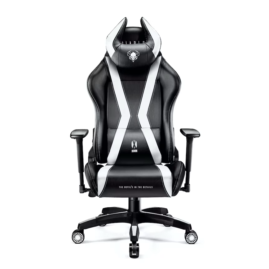 Fotel gamingowy Diablo X-HORN 2.0 - czarno-biały