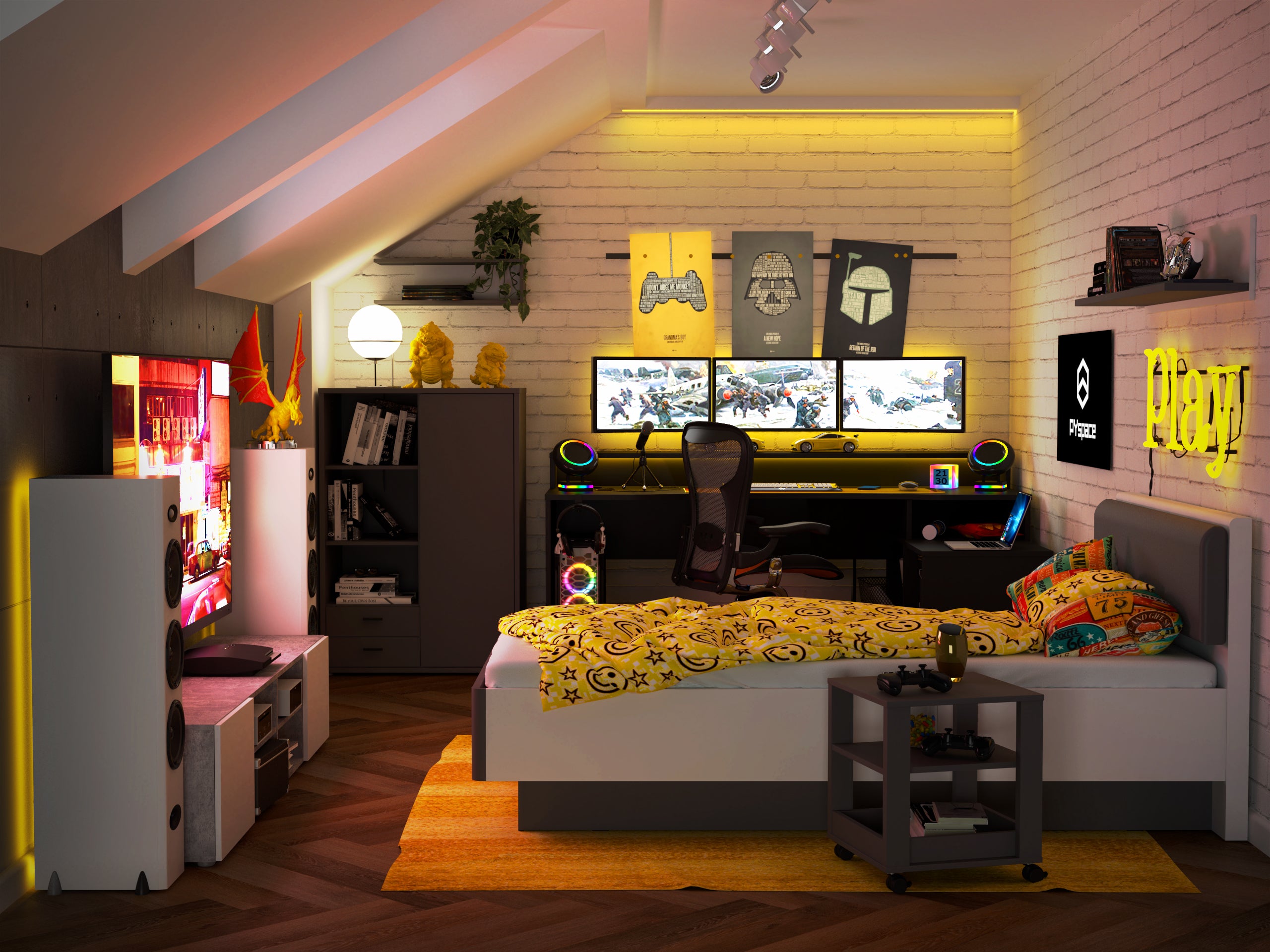 Żółty pokój gamingowy - jak urządzić?