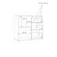 Komoda ANTARES221 w kolorach drewna i czerni