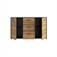 Komoda ANTARES231 w kolorach drewna i czerni