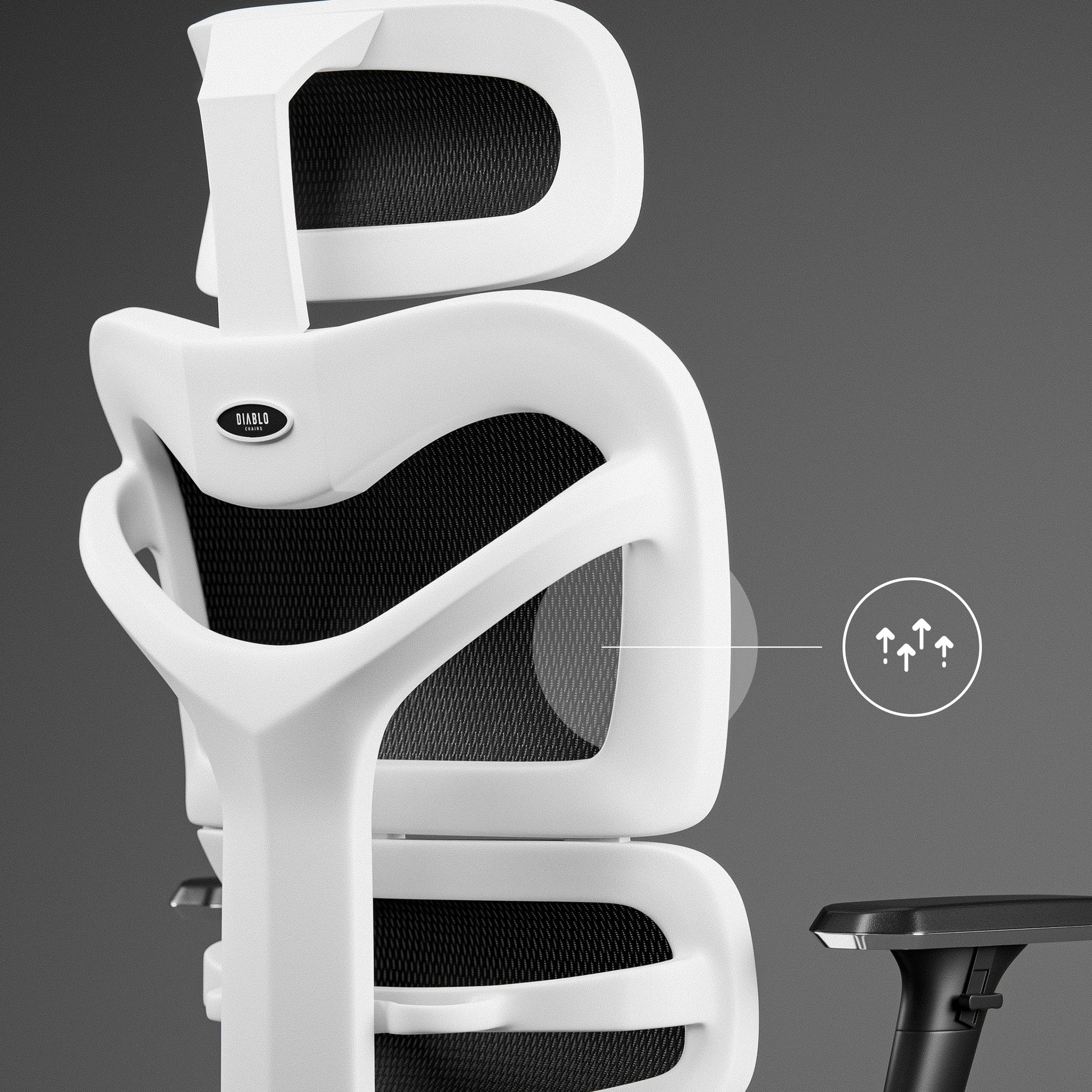 Fotel ergonomiczny DIABLO V-COMMANDER biało-czarny