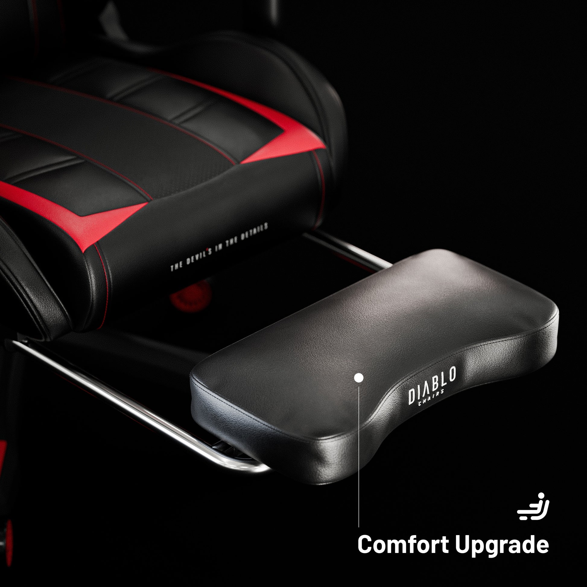 Fotel gamingowy Diablo X-Ray 2.0 - czarno-czerwony