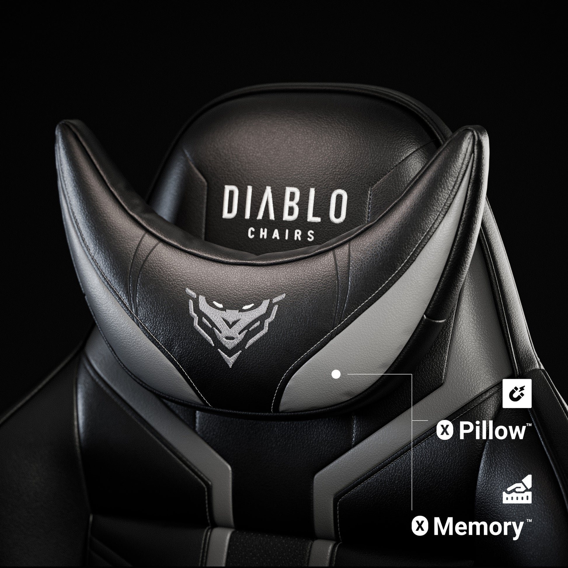 Fotel gamingowy Diablo X-Ray 2.0 - czarno-szary