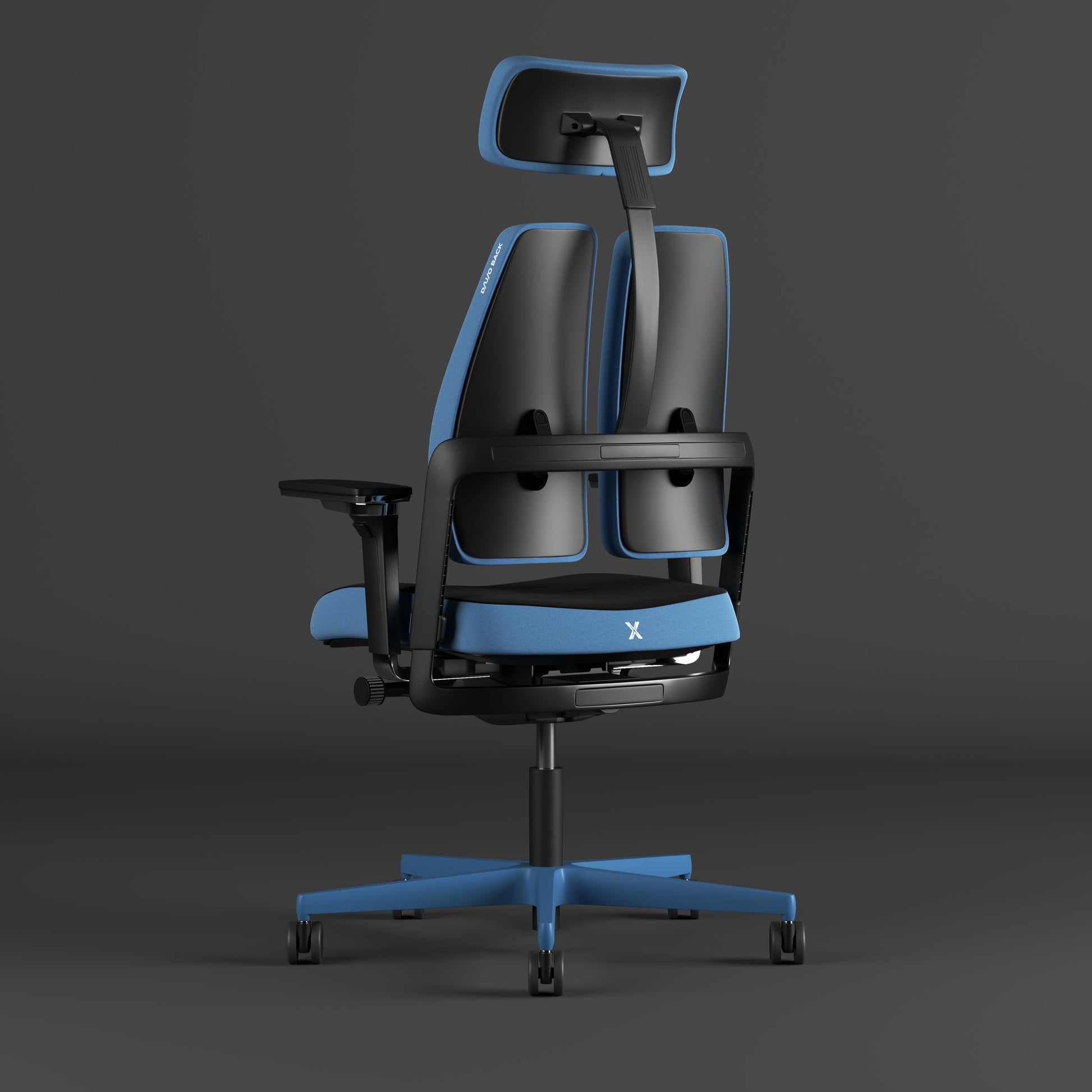 Fotel gamingowy XILIUM G Blue Edition - skos