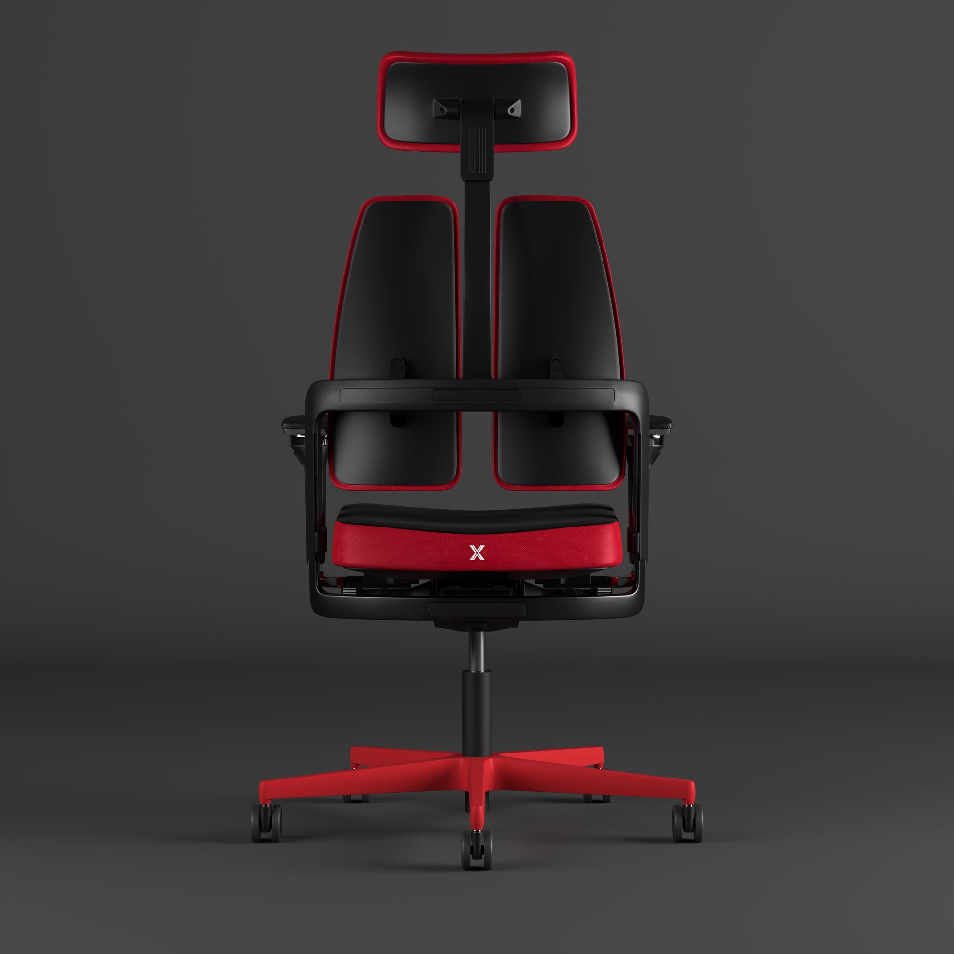 Fotel gamingowy XILIUM G Red Edition - tył