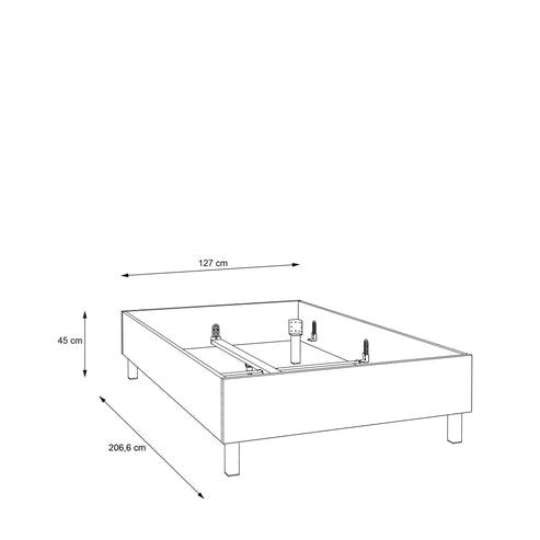 Łóżko szare - rama